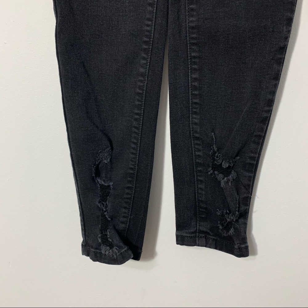 Kancan Ankle Skinny Black Distressed Jeans Size 25 - Picture 8 of 10